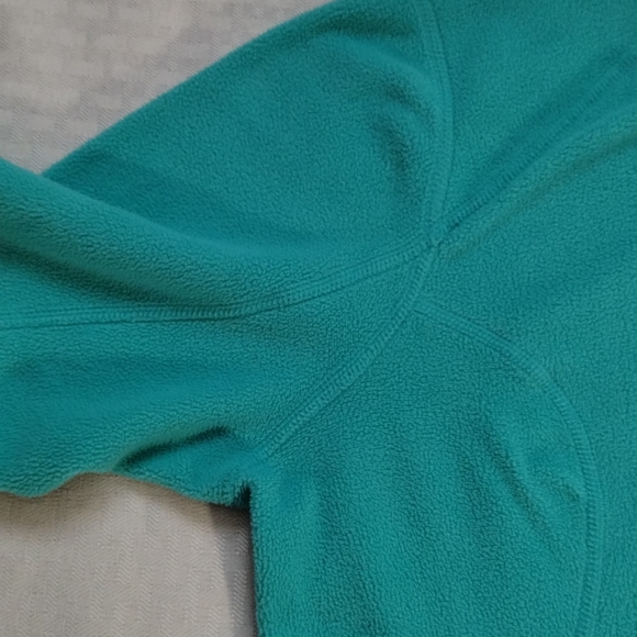 The North Face women's pullover fleece 3/4 zip blue/green size Medium polyester - Picture 7 of 11